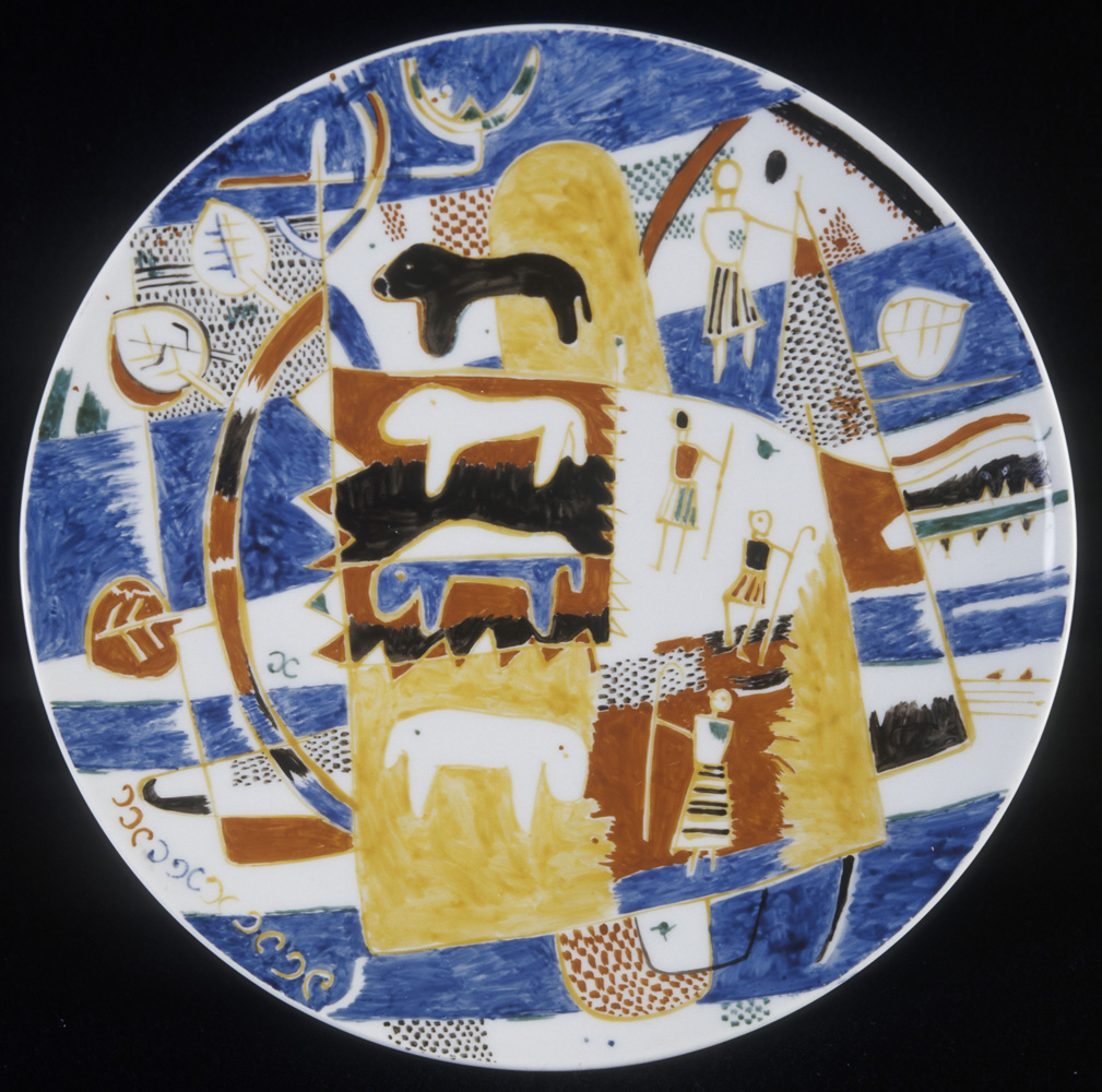 Adamson-Eric. Dekoratiivne taldrik. 1937. Portselan, portselanimaal. Eesti Kunstimuuseum